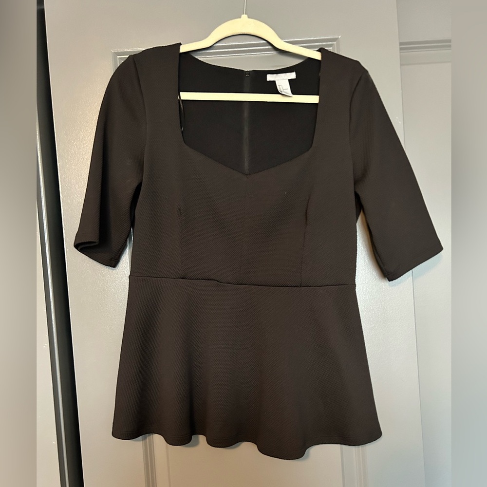 H&M 3/4 sleeve Peplum top